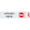Pictogramme en aluminium verboden ingang 6,5 x 4,4 cm