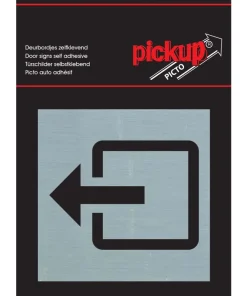 Pictogramme en aluminium sortie 8 x 8 cm