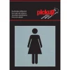 Pictogramme en aluminium dames 8 x 8 cm