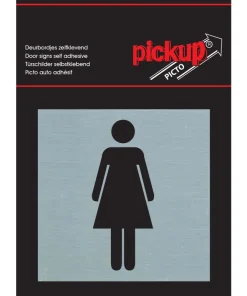 Pictogramme en aluminium dames 8 x 8 cm