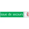 Pictogramme en aluminium issue de secours 16,5 x 4,4 cm