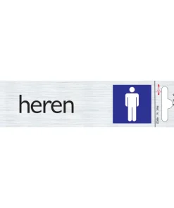 Pictogramme en aluminium heren 16,5 x 4,4 cm