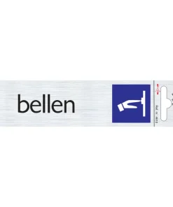 Pictogramme en aluminium bellen 6,5 x 4,4 cm