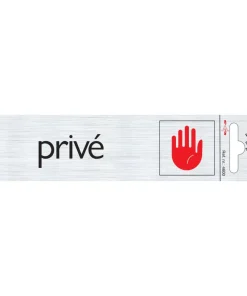 Pictogramme en aluminium privé 16,5 x 4,4 cm