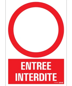 Pictogramme entrée interdite 23 x 33 cm