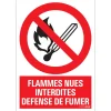 Pictogramme flammes nues 23 x 33 cm