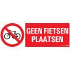 Pictogramme geen fietsen 33 x 12 cm