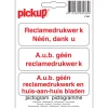 Pictogramme geen reclame 10 x 10 cm