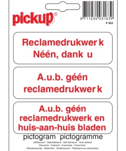 Pictogramme geen reclame 10 x 10 cm