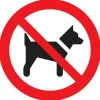 Pictogramme interdit aux chiens Ø 18 cm