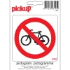 Pictogramme interdit aux vélos 10 x 10 cm