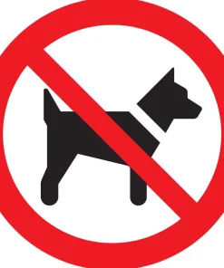 Pictogramme interdit pour chiens 30 cm