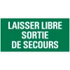 Pictogramme laisser libre sortie 15 x 30 cm