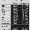 Pictogramme openingstijden panneau 17 x 12,5 cm