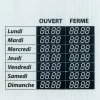 Pictogramme panneau heures d'ouverture 17 x 12,5 cm