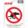 Pictogramme pas de crottes de chien 10 x 10 cm