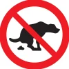 Pictogramme pas de crottes de chien Ø 30 cm