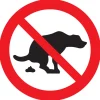 Pictogramme pas de crotte de chien Ø 18 cm