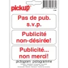 Pictogramme pas de publicité s.v.p. 10 x 10 cm