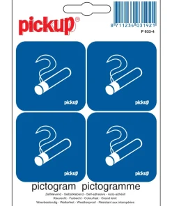 Pictogramme permission de fumer 4 pièces 10 x 10 cm