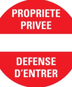 Pictogramme propriété privée Ø 18 cm