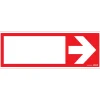 Pictogramme rouge avec flèche 33 x 12 cm