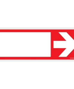 Pictogramme rouge avec flèche 33 x 12 cm