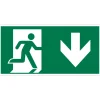 Pictogramme sortie / en bas 15 x 30 cm
