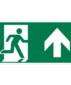 Pictogramme sortie / en haut 15 x 30 cm