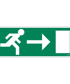 Pictogramme sortie de secours droit 33 x 12 cm