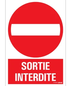 Pictogramme sortie interdite 23 x 33 cm
