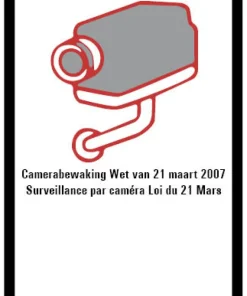 Pictogramme surveillance par caméra 18 x 12 cm