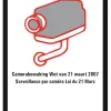 Pictogramme surveillance par caméra 25 x 20 cm