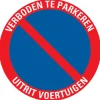 Pictogramme uitrit voertuigen Ø 18 cm