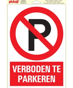 Pictogramme verboden parkeren vinyl 23 x 33 cm