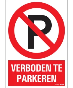 Pictogramme verboden te parkeren 23 x 33 cm
