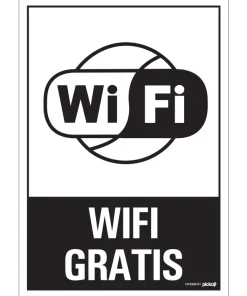 Pictogramme wifi gratis 23 x 33 cm
