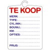 Plaque 'te koop' effacable
