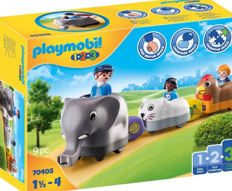 Playmobil 1.2.3 Train Des Animaux - 70405