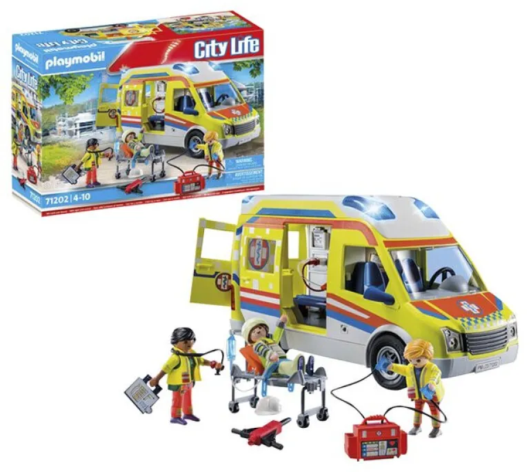 Playmobil City Life Ambulance avec effets lumineux et sonore - 71202