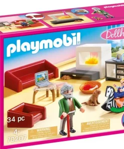 Playmobil Dollhouse Salon Avec Cheminée - 70207