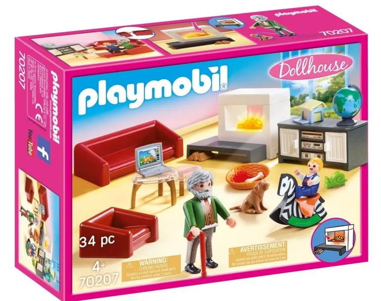 Playmobil Dollhouse Salon Avec Cheminée - 70207