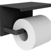 Porte-rouleau de toilette noir mat