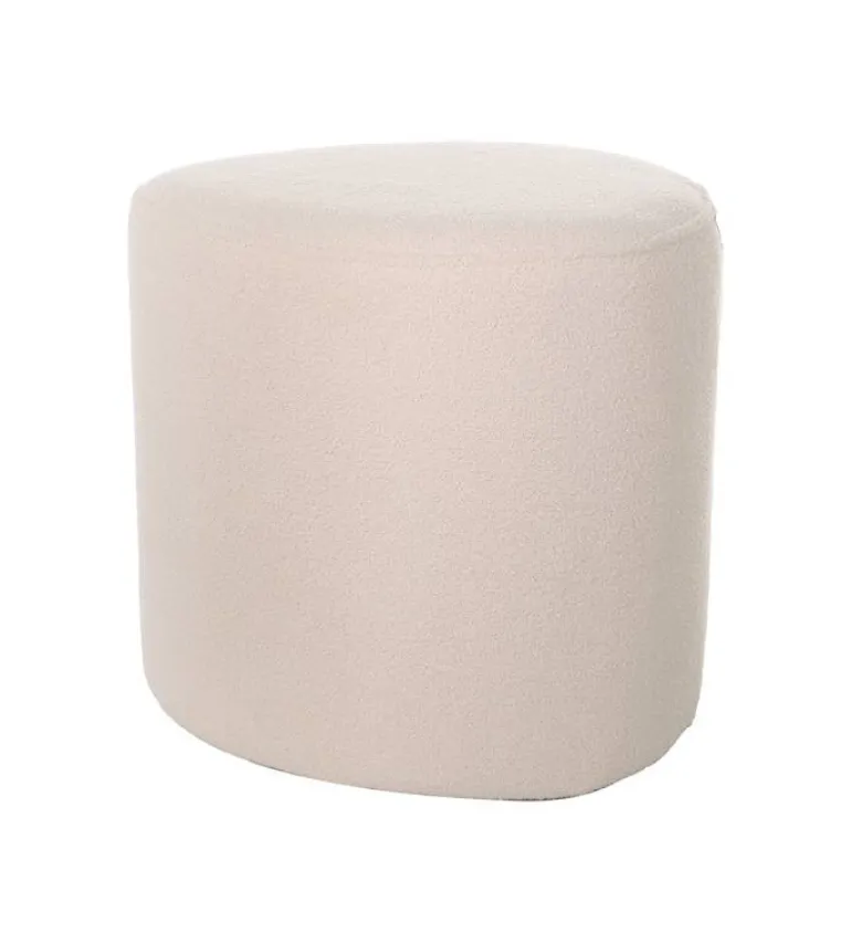 Pouf Tirana - Ø40x38cm - Vanille