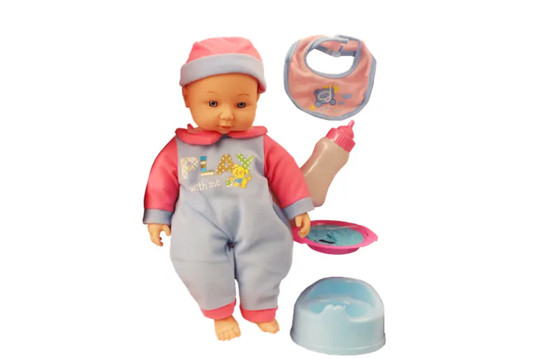 Poupée avec son 35 cm + accessoires