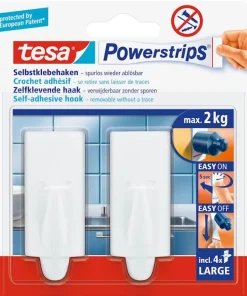 Powerstrips crochet adhésif Large blanc