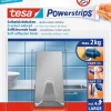 Powerstrips® crochet L rectangulaire en métal (1 crochet + 4 languettes)