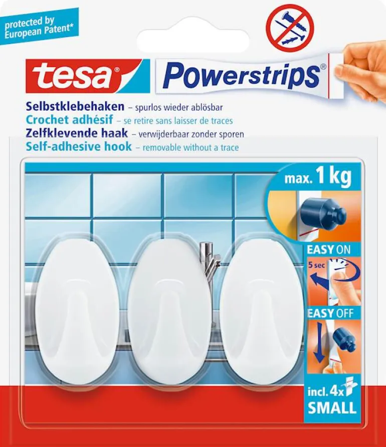 Powerstrips Crochets ovales blanc