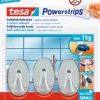 Powerstrips Crochets ovales chrome