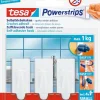 Powerstrips Crochets rectangulaires blanc
